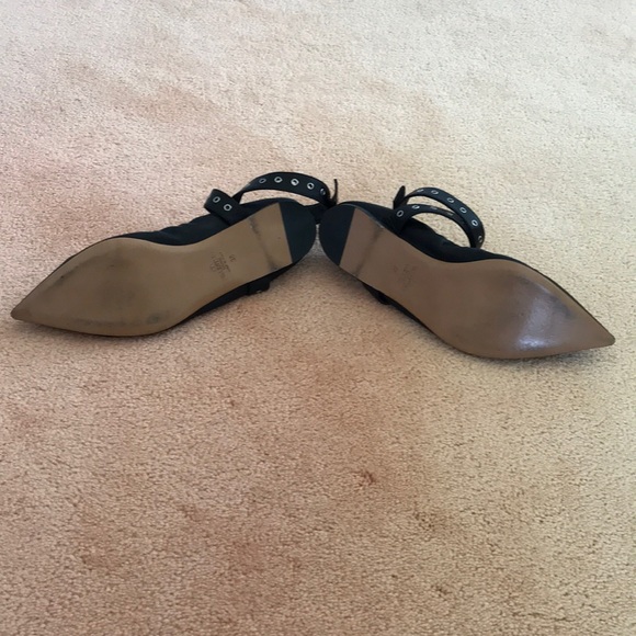 VALENTINO Metal Eyelet Ankle Strap Ballerina Flats - Picture 5 of 7